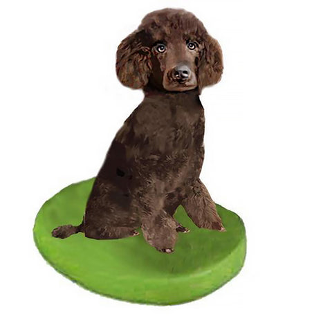 Custom Pet Dog Bobblehead - Poodle Brown Miniature